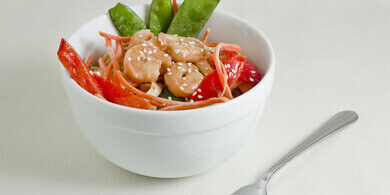 Asian Noodle Salad with Grilled Shrimp