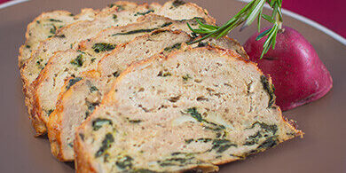 Turkey Meatloaf with Spinach
