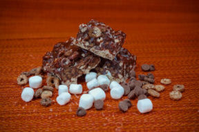 Audreys Desserts First Chocoalte Cheerios Marshmallow Bars Audreys Desserts First Chocoalte Cheerios Marshmallow Bars