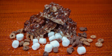 Chocolate Cheerios Marshmallow Bars