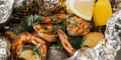 Cajun Shrimp Sausage and Veggie Pocket