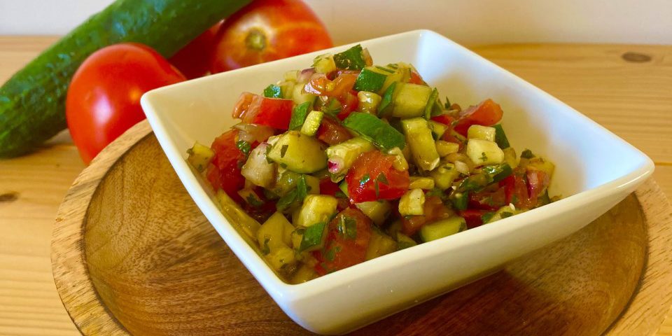 Balsamic Tomato Cucumber Salad