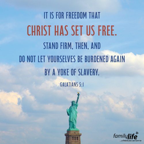 Friday, July 4, 2025
Galatians 5:1
It is for freedom that Christ has set us free. Stand firm, then, and do not let yourselves be burdened again by a yoke of slavery. Today, we pause to celebrate the freedom we have in America—a freedom that was hard-fought and paid for with great sacrifice. It’s a gift we should never take lightly. But even greater than our national freedom is the freedom we have in Christ. And just like with any true freedom, it came at the highest price: the life of Jesus Himself.