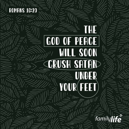 Thursday, September 28, 2023
Romans 16:20
The God of peace will soon crush Satan under your feet. The grace of our Lord Jesus Christ be with you.What a wonderful hope you and I have, knowing that darkness is temporary, and that life is but a vapor. To someone who can only see the “here and now” the idea that life is short is an unsettling one. But we have assurance that there is not only life after death, but a joyful and abundant one at that. The God of peace will soon crush Satan, along with pain, stress, anxiety, and fear. And in the meantime, He is near to His children, granting grace, peace, and power to those who give up everything this life has to offer, and follow Him.