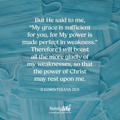 Monday, January 12, 2026
2 Corinthians 12:9
But He said to me, &ldquo;My grace is sufficient for you, for My power is made perfect in weakness.&rdquo; Therefore I will boast all the more gladly of my weaknesses, so that the power of Christ may rest upon me. Did you know that God loves using imperfect people? Cowards, sinners, outcasts&hellip;you name it. Because when we&rsquo;re at the end of our human strength, we&rsquo;re forced to lean on God&rsquo;s strength&hellip; and that&rsquo;s when you get to see His power. I&rsquo;m reminded all the time that it&rsquo;s not me who&rsquo;s making life happen: it&rsquo;s Christ through me.