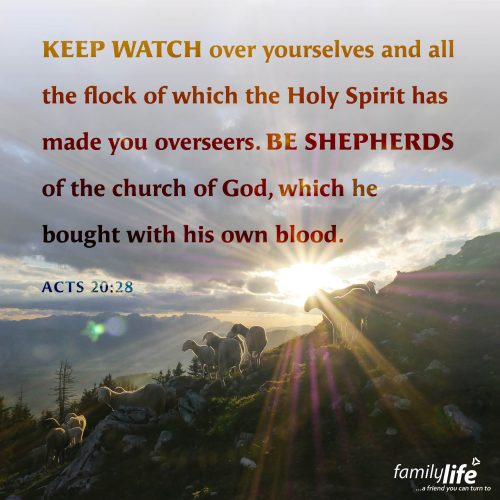 Tuesday, October 14, 2025
Acts 20:28
Keep watch over yourselves and all the flock of which the Holy Spirit has made you overseers. Be shepherds of the church of God, which he bought with his own blood. Paul knew that once he left Ephesus, false teachers—or wolves in sheep’s clothing—would try to lead people astray. So he warned the leaders to stay vigilant and reminded them that a shepherd always lays down his life for his sheep.