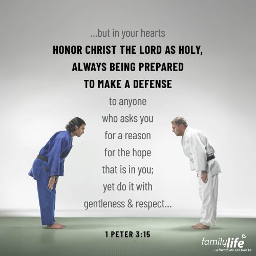 Monday, November 17, 2025
1 Peter 3:15
But in your hearts honor Christ the Lord as holy, always being prepared to make a defense to anyone who asks you for a reason for the hope that is in you; yet do it with gentleness and respect. It’s easy to think “defending your faith” means arguing or proving someone wrong. But Peter says there’s a better way to do it… with gentleness and respect. Because when we can respond with grace instead of pride, a listening ear instead of a lecture--people will see something different, and they’ll want to know why.