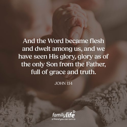 Wednesday, December 3, 2025
John 1:14
And the Word became flesh and dwelt among us, and we have seen His glory, glory as of the only Son from the Father, full of grace and truth. Hope in the Word. Jesus came to earth as a tiny, fragile baby. And that seemingly insignificant child became the Savior of the world. The amazing thing is every promise, every prophecy, every word written about Him in Scripture came true. Since God’s Word never fails, you can place your hope in it today.
