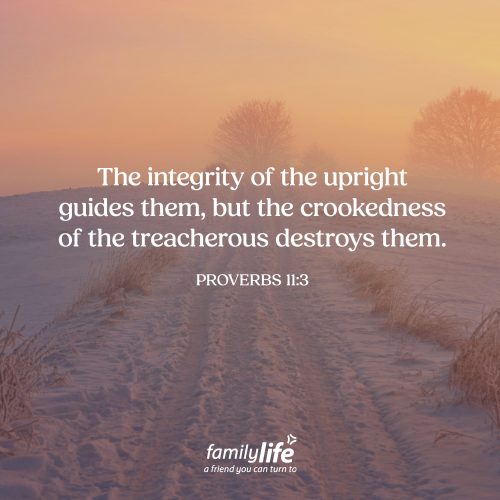 Tuesday, February 17, 2026
Proverbs 11:3
The integrity of the upright guides them, but the crookedness of the treacherous destroys them. Will you stay on the path, or take the shortcut? Every day you walk a path, and along the way, distractions will try to tempt you—to cut corners, take the easy way, or even to follow a crooked road. But if you can keep walking the straight path of honesty and integrity, you’ll find it leads to life and peace.