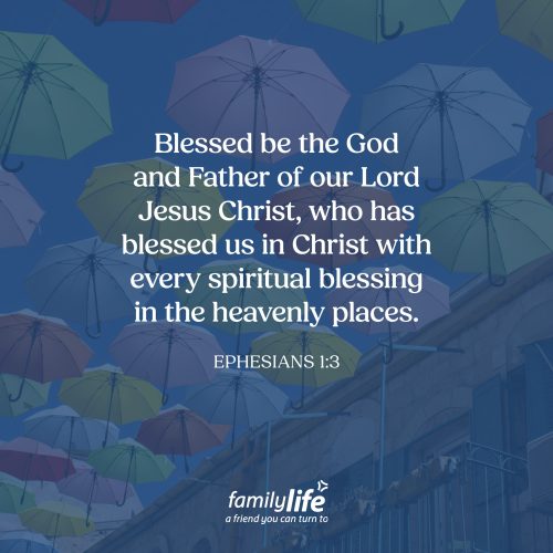 Friday, March 27, 2026
Ephesians 1:3
Blessed be the God and Father of our Lord Jesus Christ, who has blessed us in Christ with every spiritual blessing in the heavenly places. An umbrella keeps you from getting wet on a rainy day. Yet when it comes to God pouring out His blessings, you don’t need an umbrella, you need a bucket. Because in Christ, God is daily giving us everything we need to live a godly life. Are you ready to receive it?