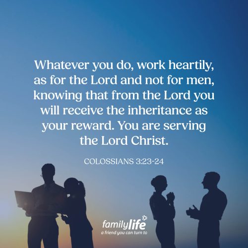 Wednesday, August 12, 2026
Colossians 3:23-24
Whatever you do, work heartily, as for the Lord and not for men, knowing that from the Lord you will receive the inheritance as your reward. You are serving the Lord Christ. Every day, millions of people get up and go to work. But if you're working only for the approval of the people around you, you'll always be chasing the next compliment, promotion, or pat on the back. But if your goal is to honor the Lord, you can work with excellence, whether people notice or not, because you know you're ultimately serving Him.