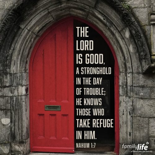 Monday, August 18, 2025
Nahum 1:7
The LORD is good, a stronghold in the day of trouble; He knows those who take refuge in Him. It’s good to know that God sees you. It could be pitch dark outside, the clouds might be thick overhead, or you might be sitting in the basement of a building—but none of that stops God from seeing you or from giving you help when you need it!