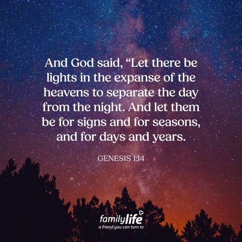 Friday, September 18, 2026
Genesis 1:14
And God said, “Let there be lights in the expanse of the heavens to separate the day from the night. And let them be for signs and for seasons, and for days and years. Order. God is a God of order, and we see that right from the beginning of creation. He didn’t create a world of chaos where we’d never know what was coming next. He gave us specific patterns we can depend on all year long.