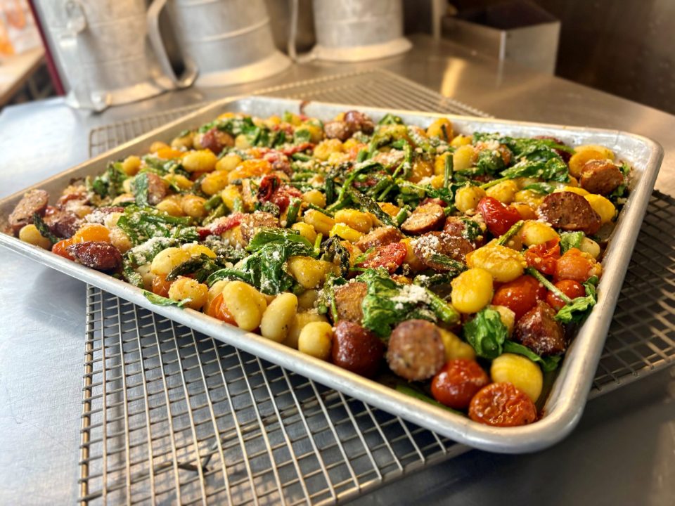 Sheet Pan Gnocchi with Cherry Tomatoes