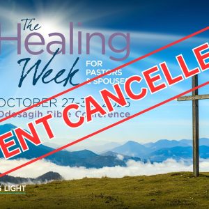 healing week for pastors cancelled event banner