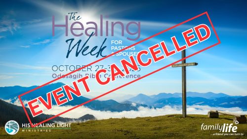 healing week for pastors cancelled event banner