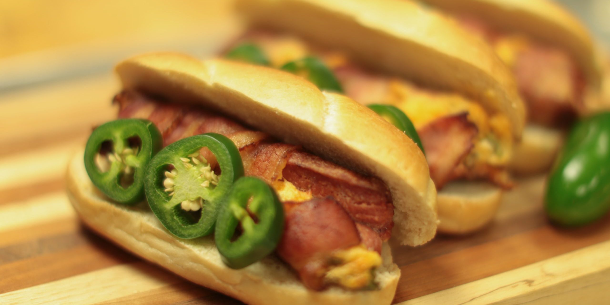 Bacon Wrapped Jalapeno Popper Hot Dogs
