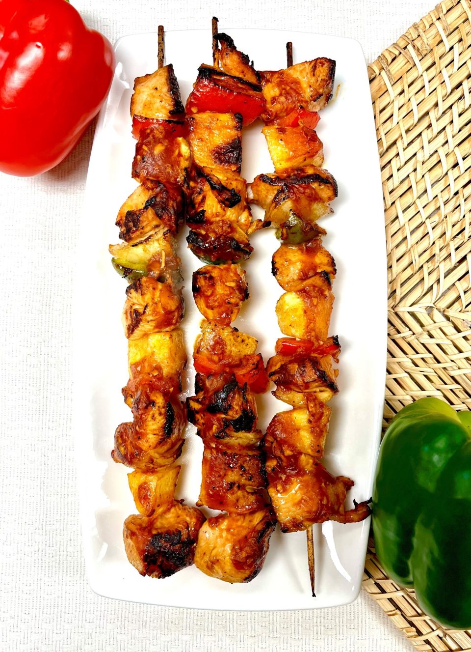 BBQ Pineapple Chicken Skewers
