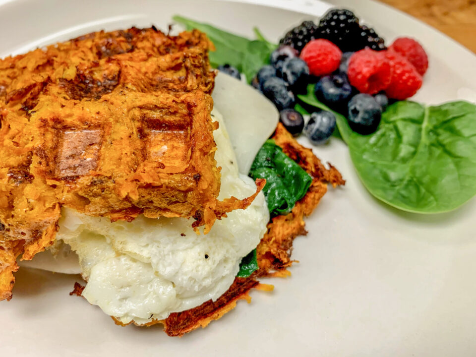 Sweet Potato Waffle Pancakes