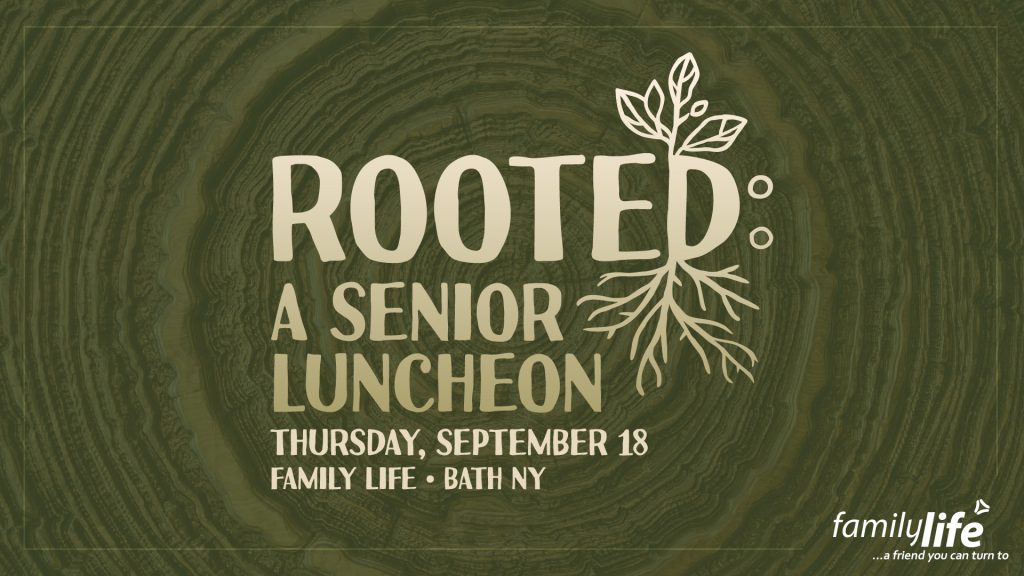 Rooted Senior Luncheon Event Banner