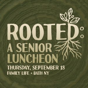 Rooted Senior Luncheon Event Banner