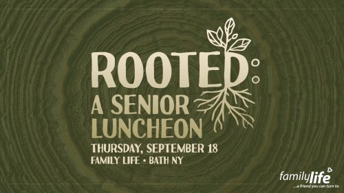 Rooted Senior Luncheon Event Banner