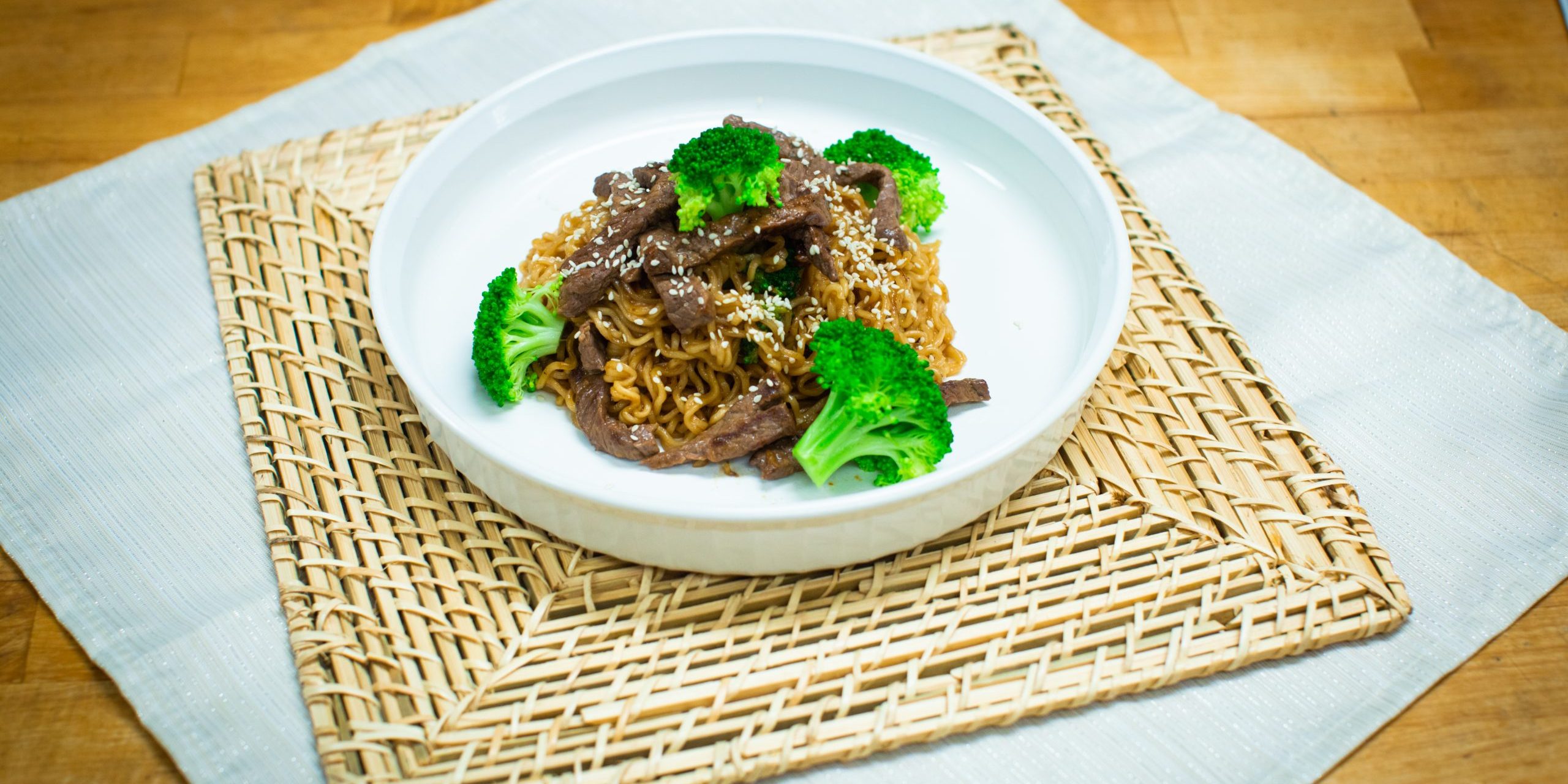 Beef and Broccoli Ramen Skillet