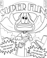 super flin coloring page