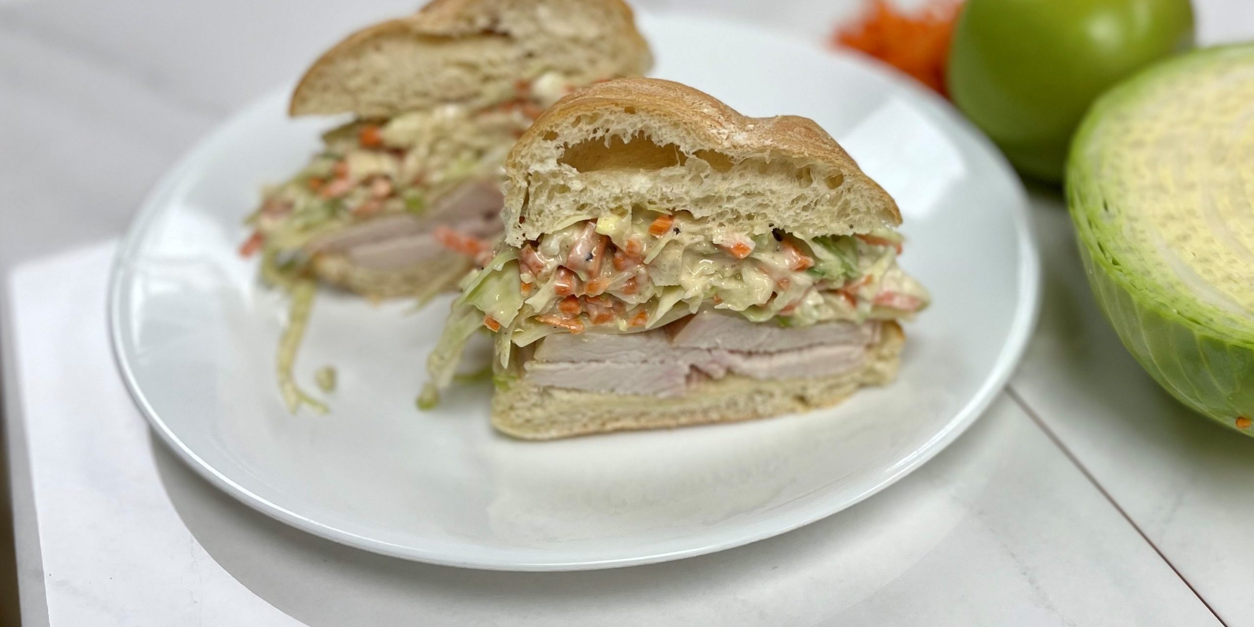 Turkey Sandwich with Apple Slaw