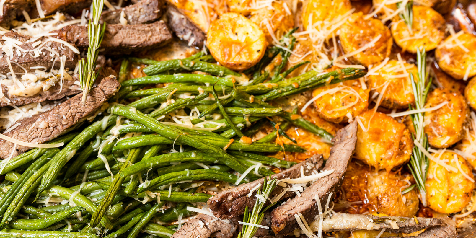 Parmesan Steak and Potatoes Sheet Pan Supper