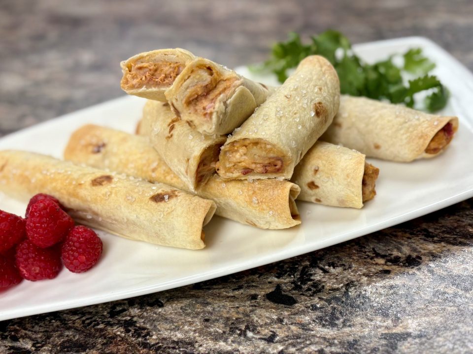Raspberry Siracha Taquitos