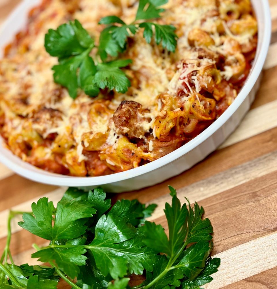 Baked Sausage and Tortellini