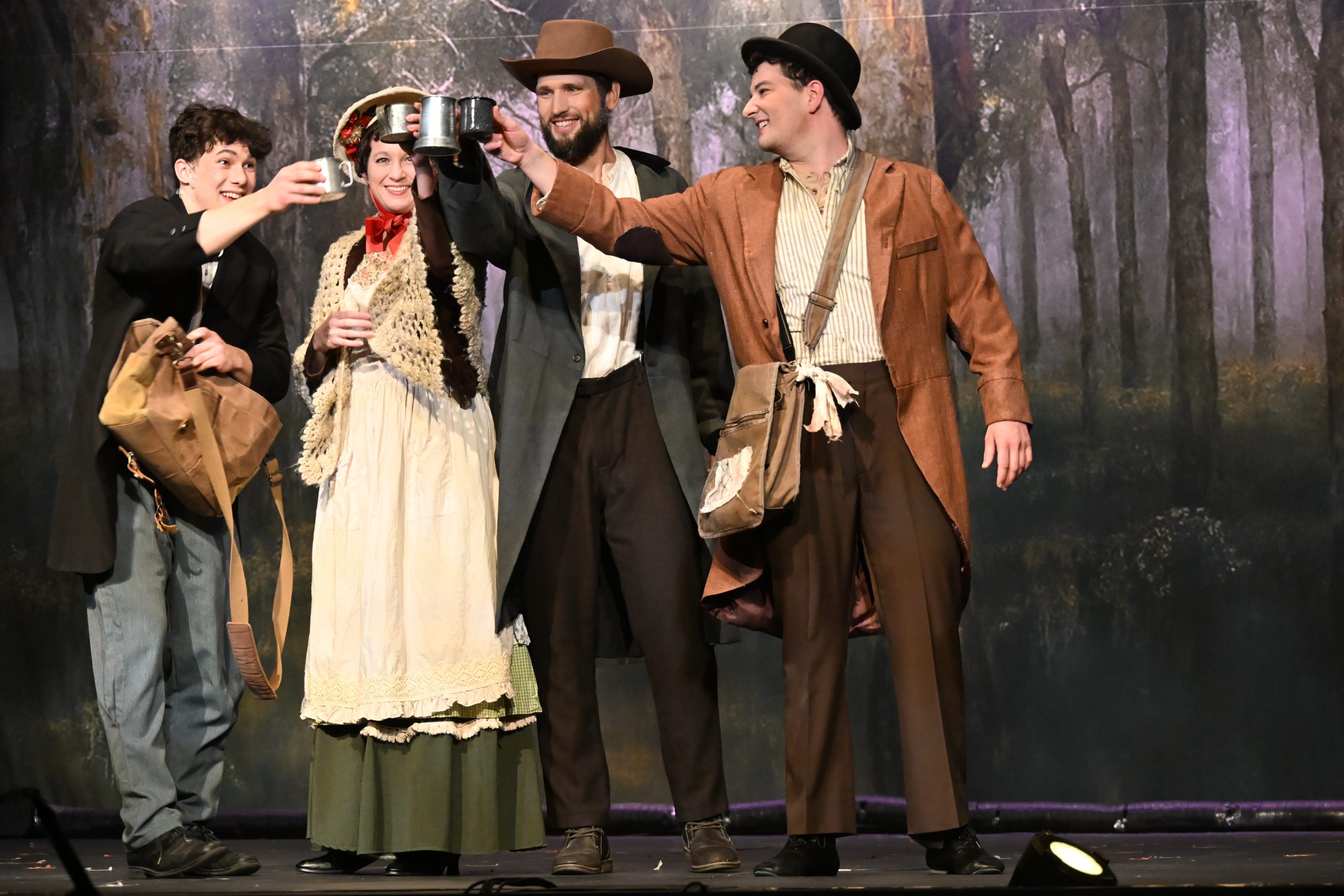 The Tuck family toasting their good fortune