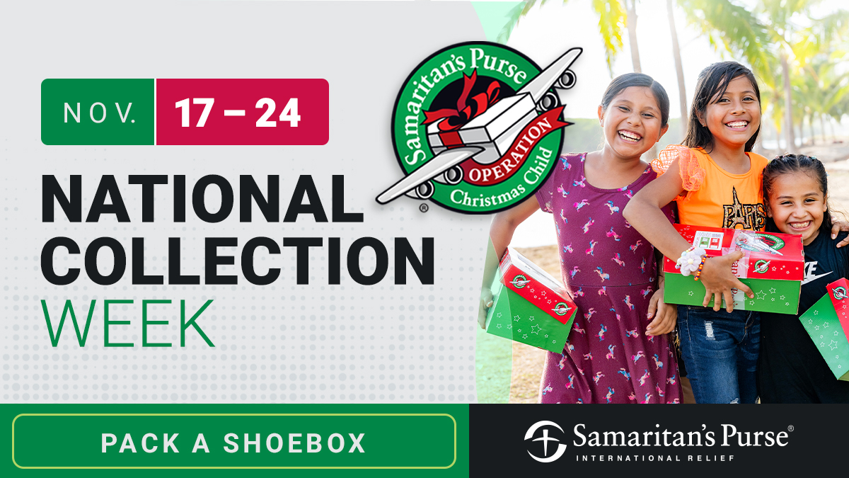 Operation Christmas Child's National Collection Week takes place November 17-24