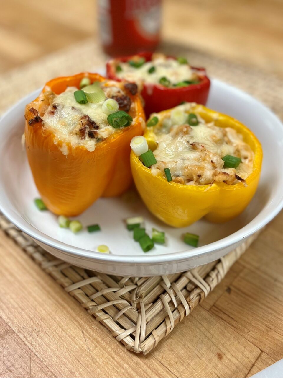 Buffalo Chicken Stuffed Peppers