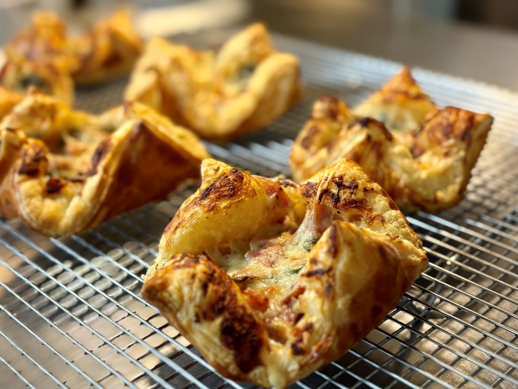 ham and cheese puffs