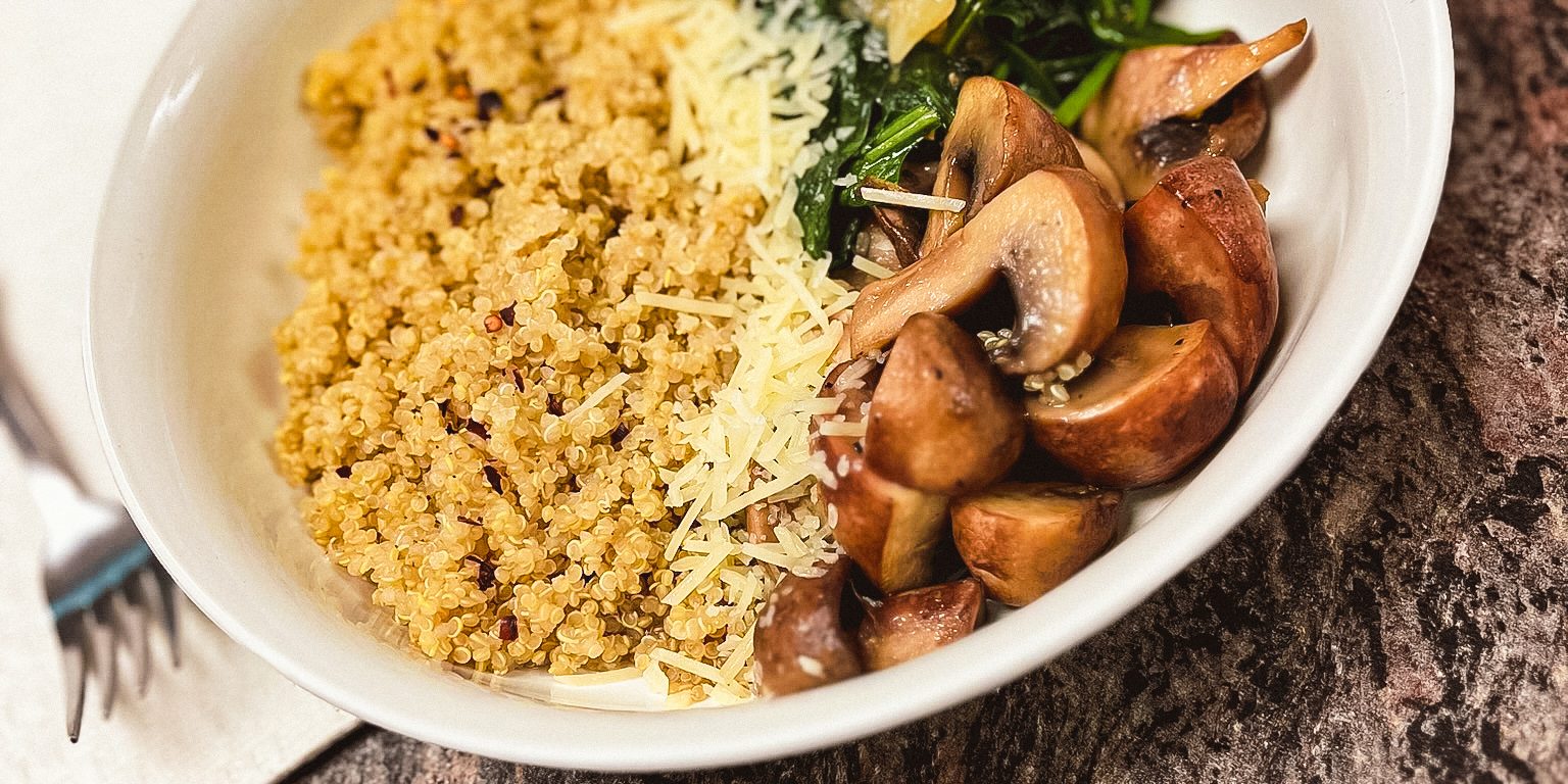 Spinach and Mushroom Quinoa
