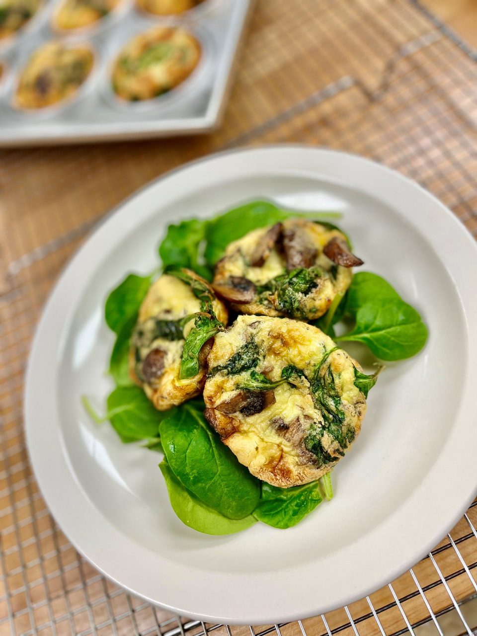 Gluten Freen Spinach Quiche Cups